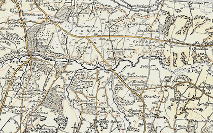 Old map of Aldern Bridge Ho in 1897-1900