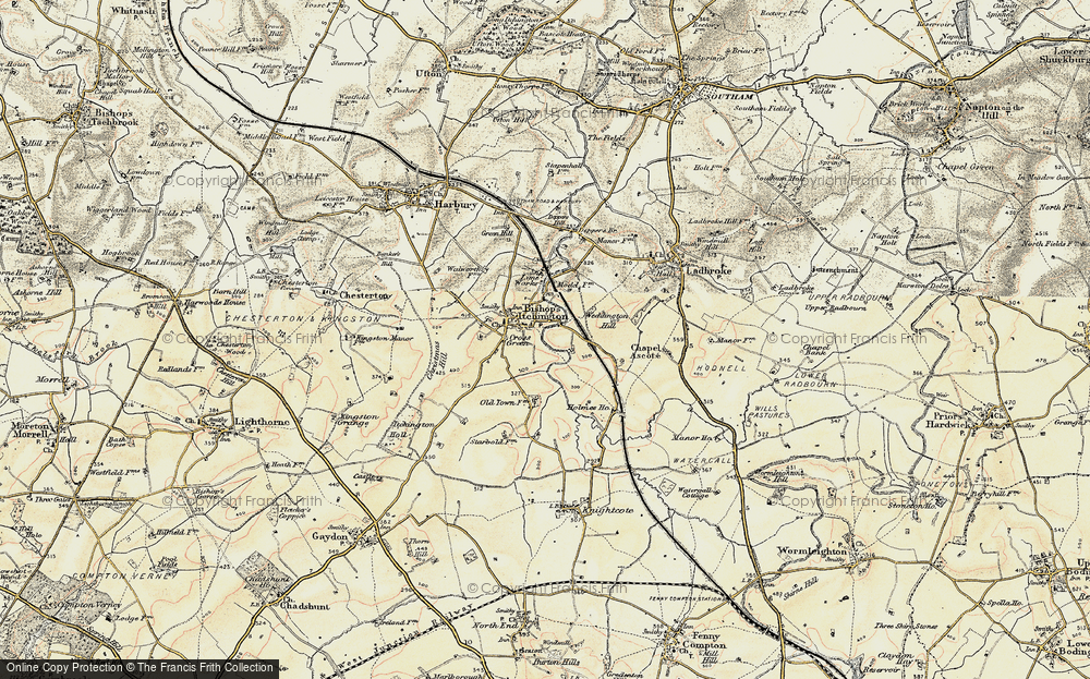 Old Map of Bishop's Itchington, 1898-1902 in 1898-1902