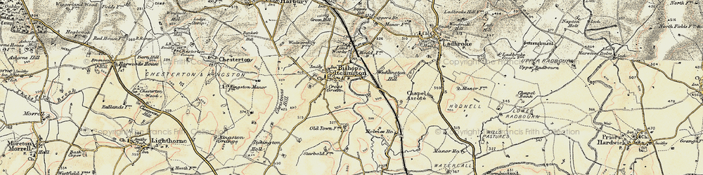 Old map of Bishop's Itchington in 1898-1902