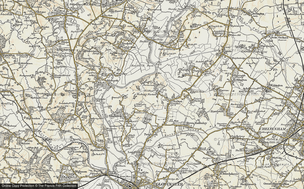 Old Map of Bishop's Norton, 1898-1900 in 1898-1900