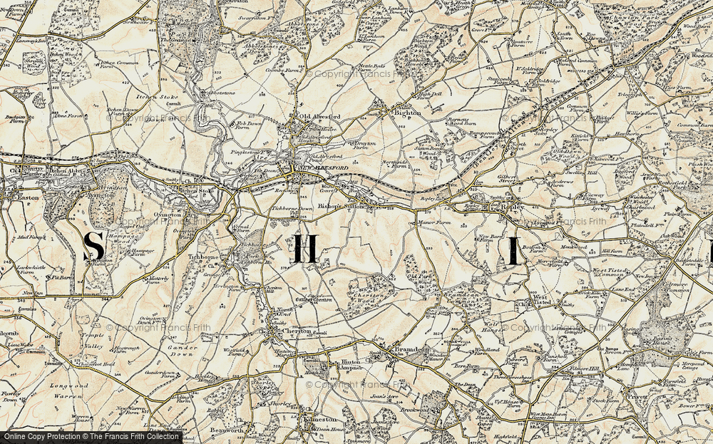 Old Map of Bishop's Sutton, 1897-1900 in 1897-1900
