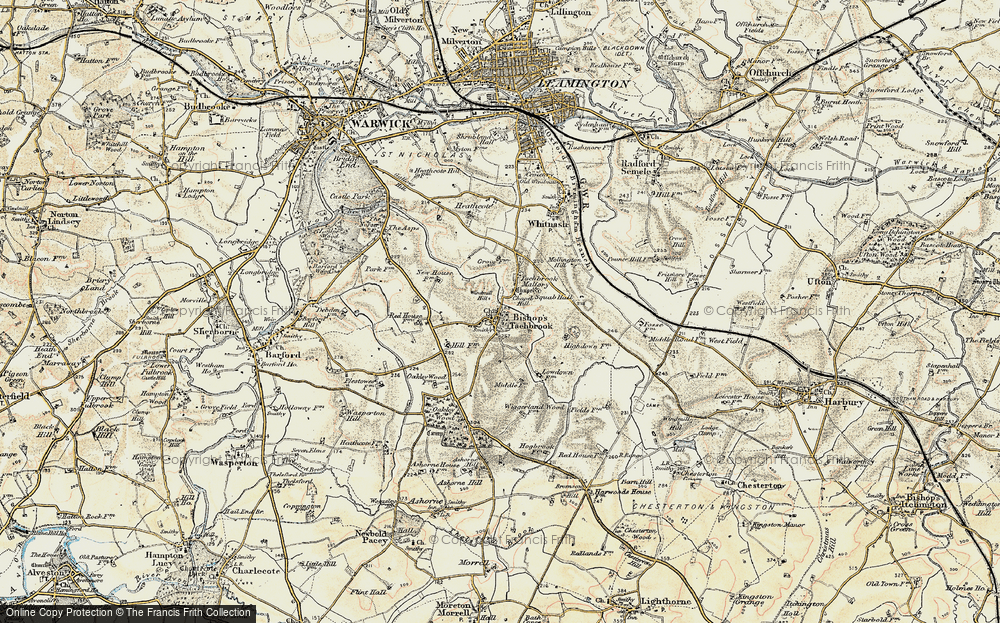 Old Map of Historic Map covering Windmill Hill in 1898-1902