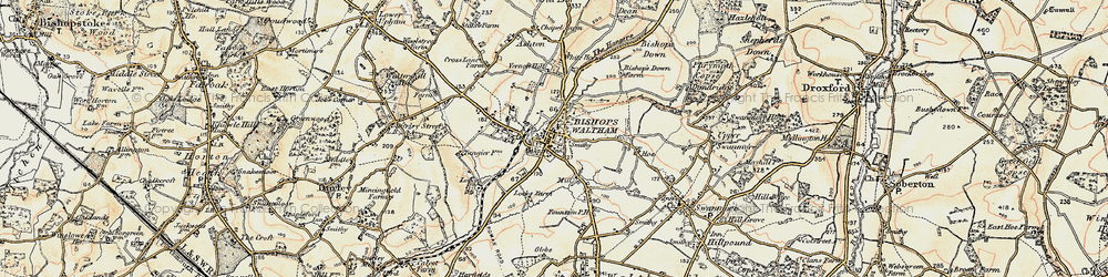 Old map of Bishop's Waltham in 1897-1900