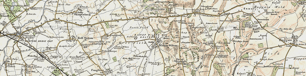 Old map of Bishop Wilton Wold in 1903-1904