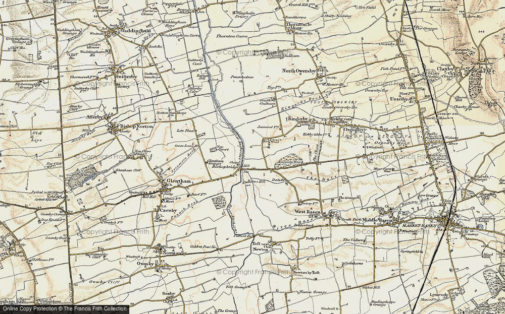 Old Map of Bishopbridge, 1903 in 1903