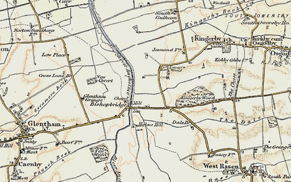 Old map of Bishopbridge in 1903