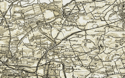 Old map of Bishopbriggs in 1904-1905