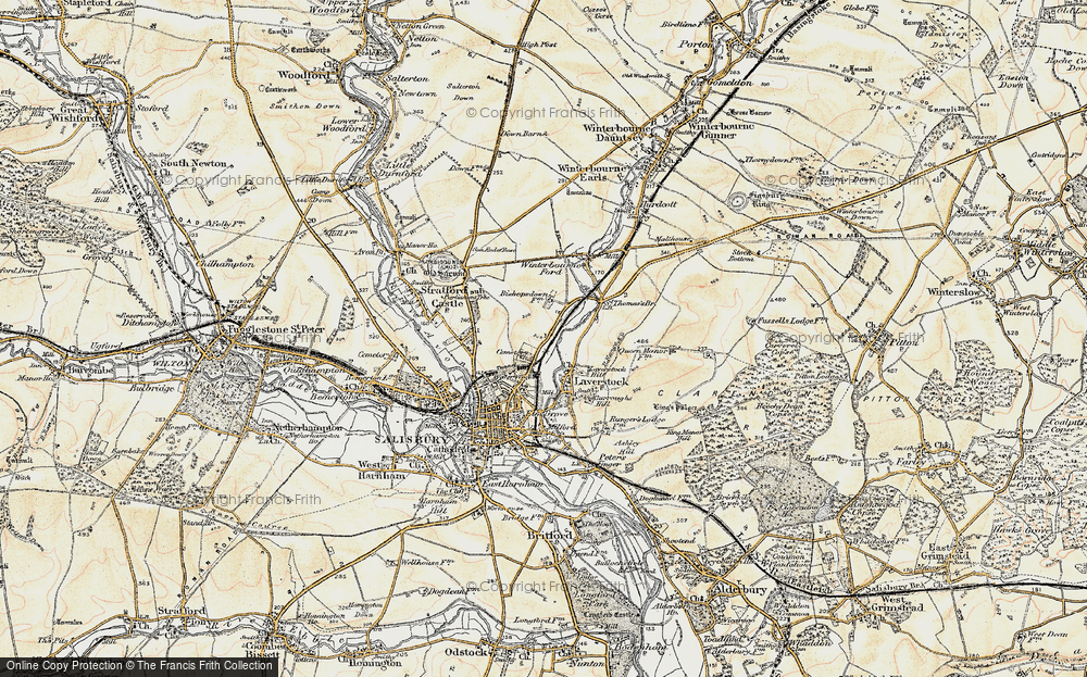 Old Map of Bishopdown, 1897-1898 in 1897-1898