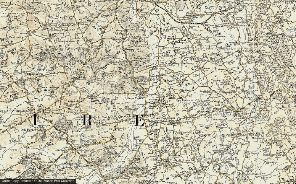 Old Map of Bishops Frome, 1899-1901 in 1899-1901