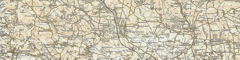 Old map of Bishops Lydeard in 1898-1900