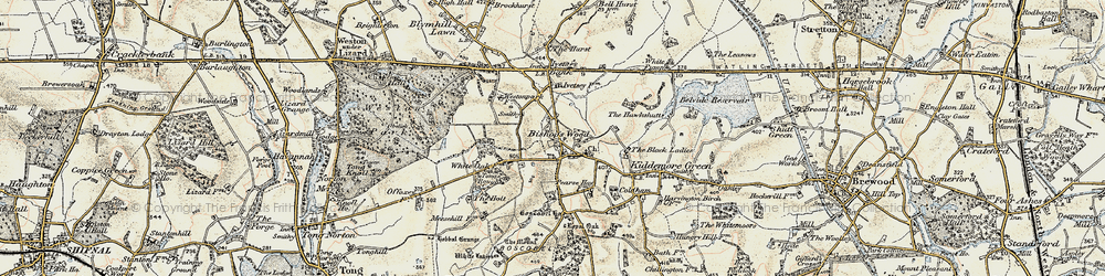 Old map of Boscobel House in 1902