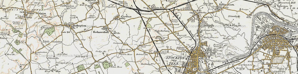 Old map of Bishopsgarth in 1903-1904