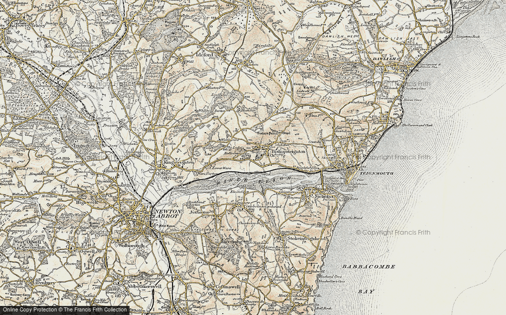 Old Map of Bishopsteignton, 1899 in 1899