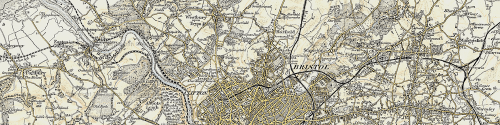 Old map of Bishopston in 1899