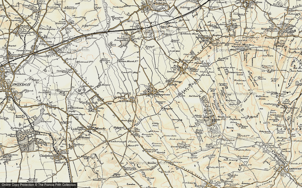 Old Map of Bishopstone, 1897-1899 in 1897-1899