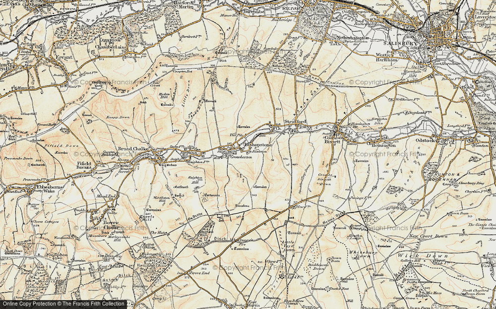 Old Map of Bishopstone, 1897-1909 in 1897-1909