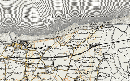 Old map of Bishopstone in 1898-1899