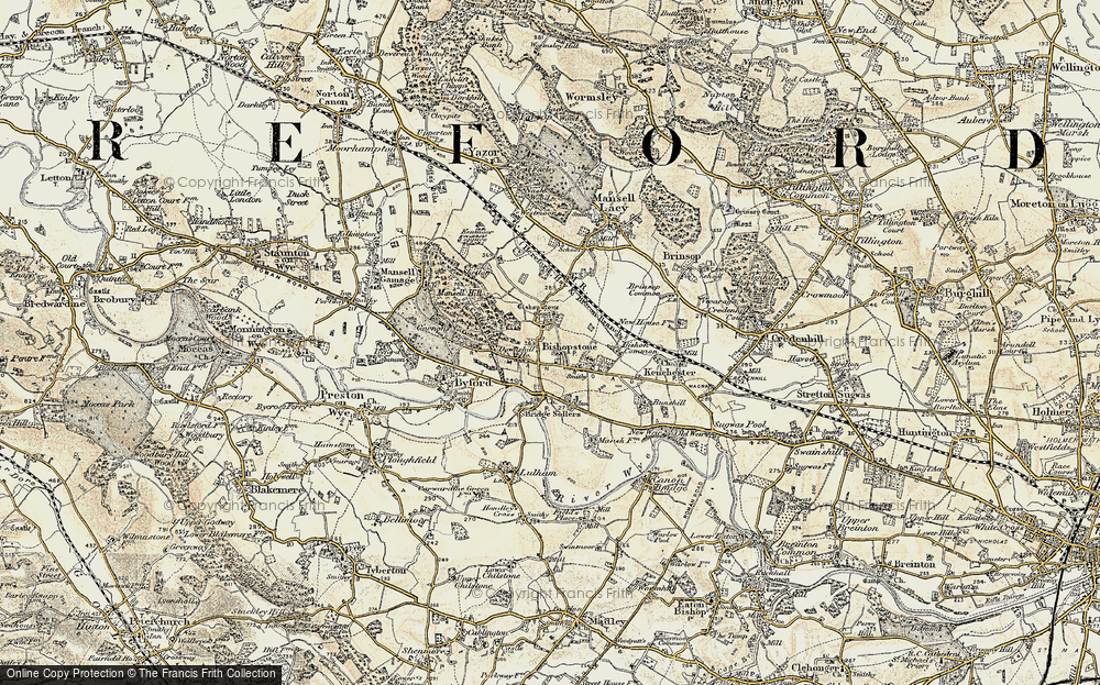 Old Map of Bishopstone, 1900-1901 in 1900-1901