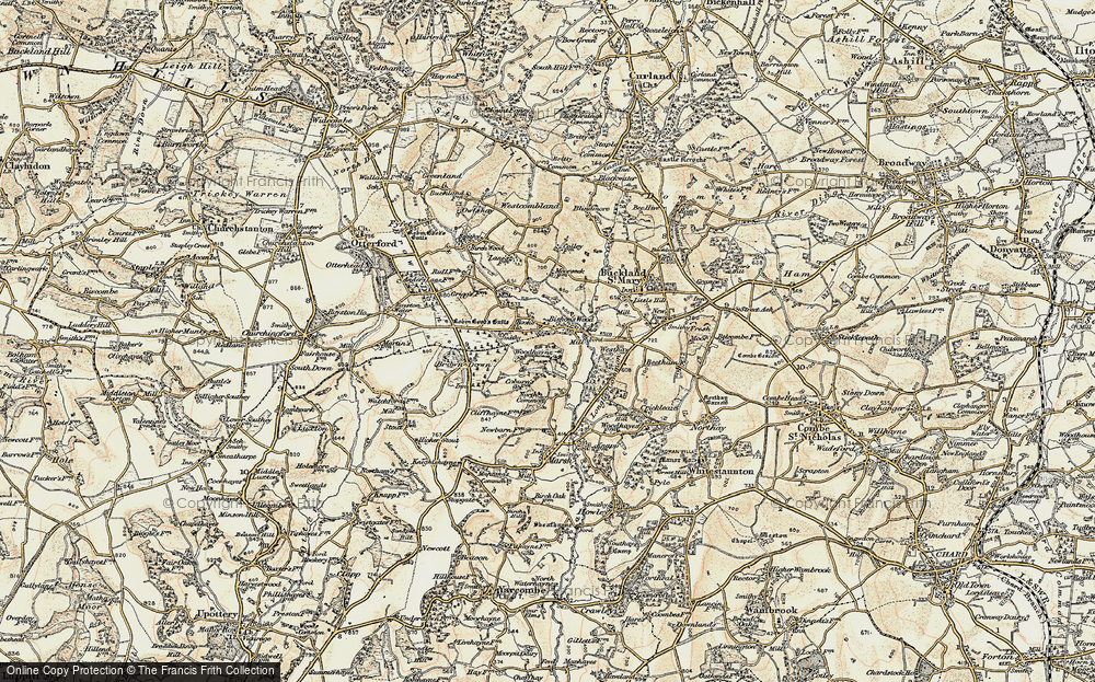 Old Map of Bishopswood, 1898-1900 in 1898-1900
