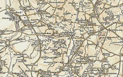 Old map of Bishopswood in 1898-1900