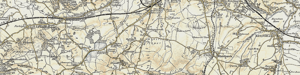 Old map of Bishopsworth in 1899