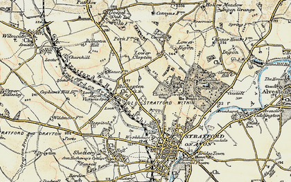Old map of Bishopton in 1899-1902