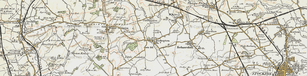 Old map of Bishopton in 1903-1904
