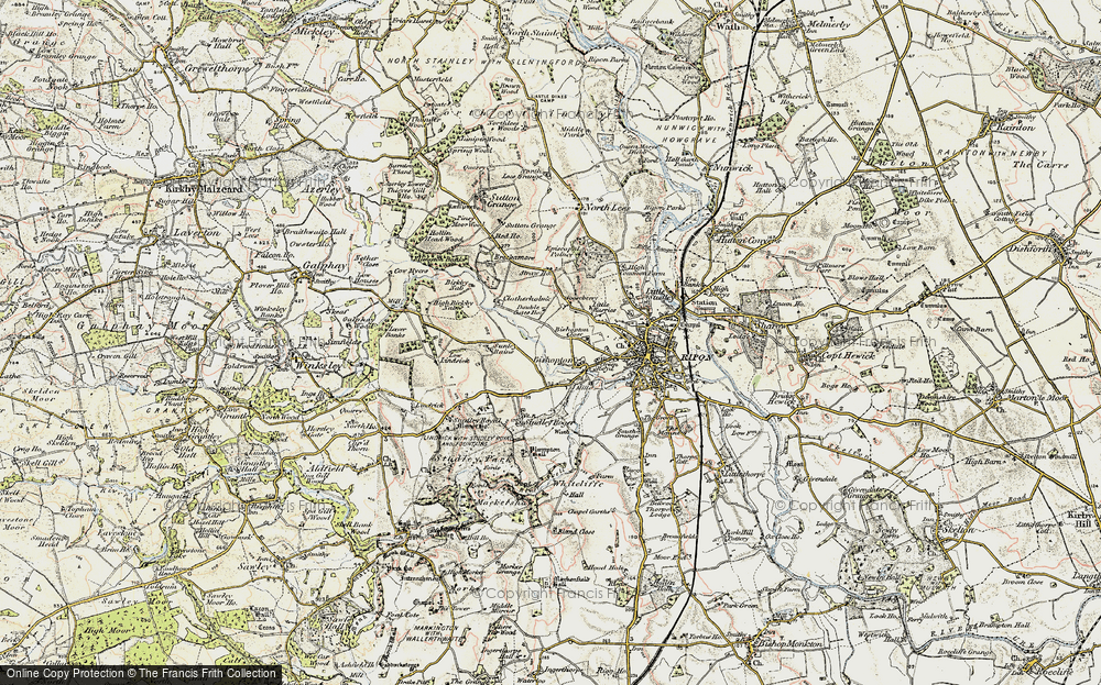 Old Map of Historic Map covering Breckamore in 1903-1904