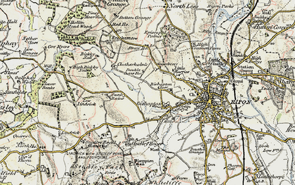 Old map of Bishopton in 1903-1904