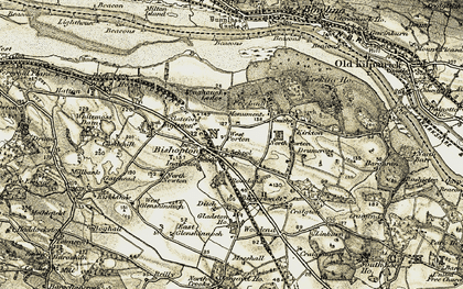 Old map of Whitemoss Dam in 1905-1906