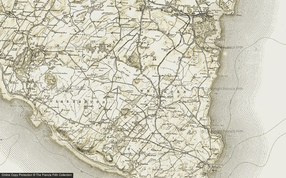Old Map of Historic Map covering Broadwigg in 1905