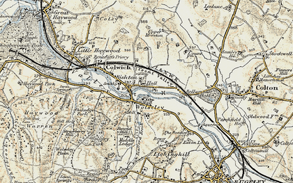 Old map of Bishton in 1902