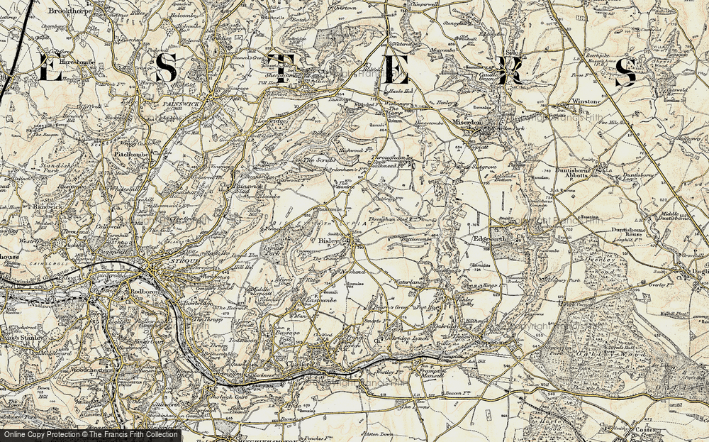 Old Map of Bisley, 1898-1899 in 1898-1899