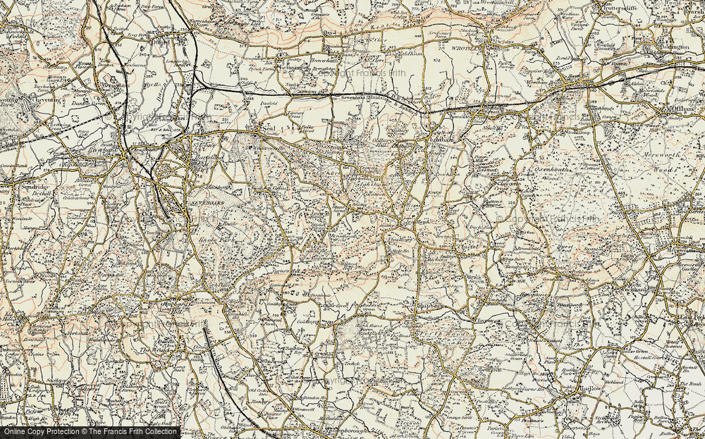 Old Map of Bitchet Green, 1897-1898 in 1897-1898