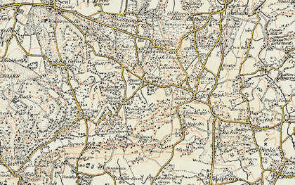 Old map of Bitchet Green in 1897-1898