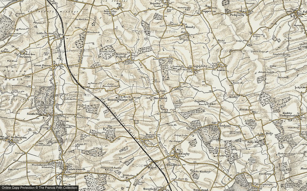 Old Map of Bitchfield, 1902-1903 in 1902-1903