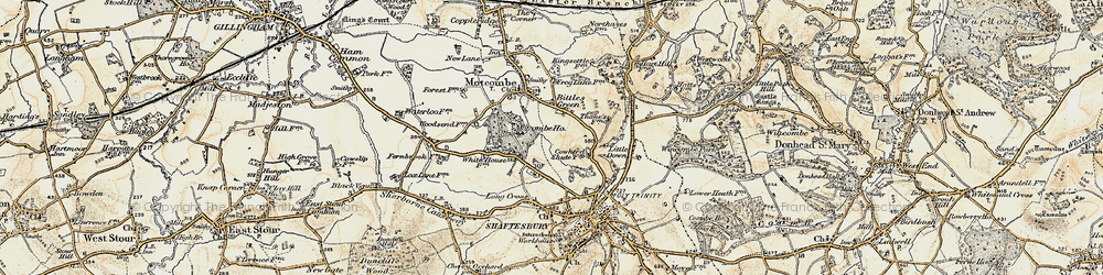 Old map of Bittles Green in 1897-1909