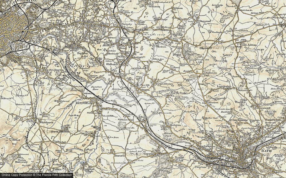 Old Map of Bitton, 1899 in 1899