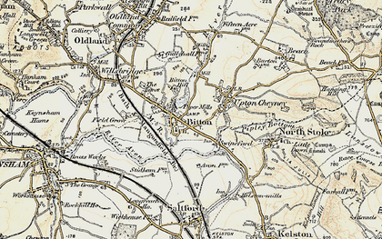 Old map of Bitton in 1899