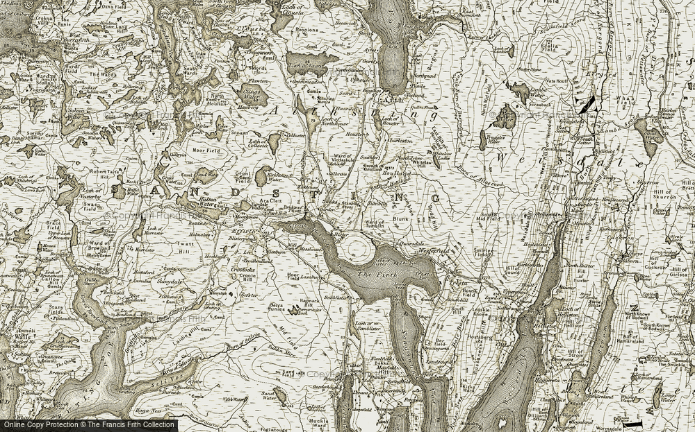 Old Map of Bixter, 1911-1912 in 1911-1912