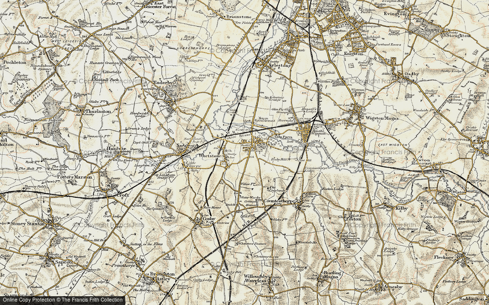 Old Map of Blaby, 1901-1903 in 1901-1903