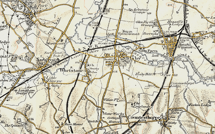 Old map of Blaby in 1901-1903