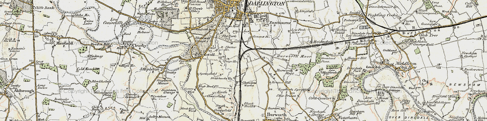 Old map of Ashfield in 1903-1904