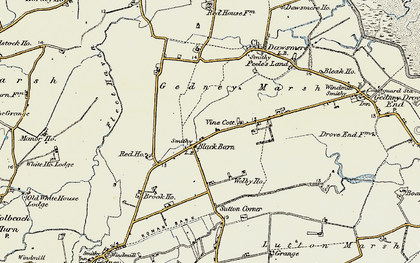 Old map of Black Barn in 1901-1902