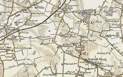 Old map of Black Carr in 1901-1902
