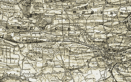 Old map of Black Muir in 1904-1906