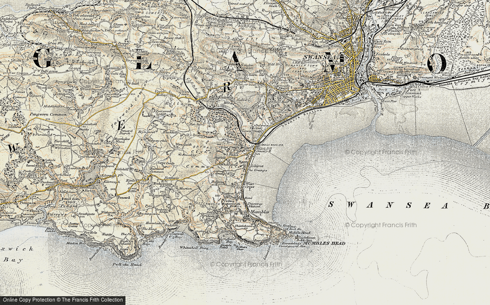 Old Map of Black Pill, 1900-1901 in 1900-1901