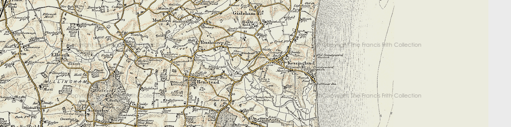 Old map of Black Street in 1901-1902