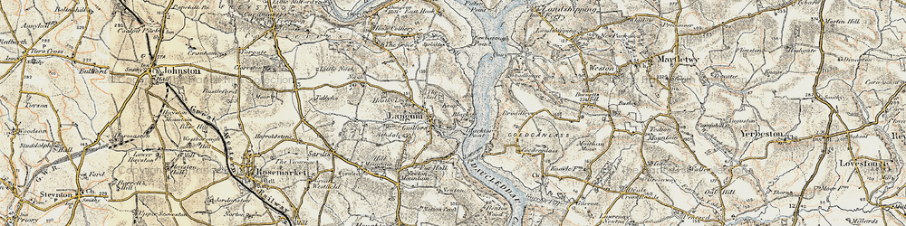 Old map of Black Tar in 1901-1912