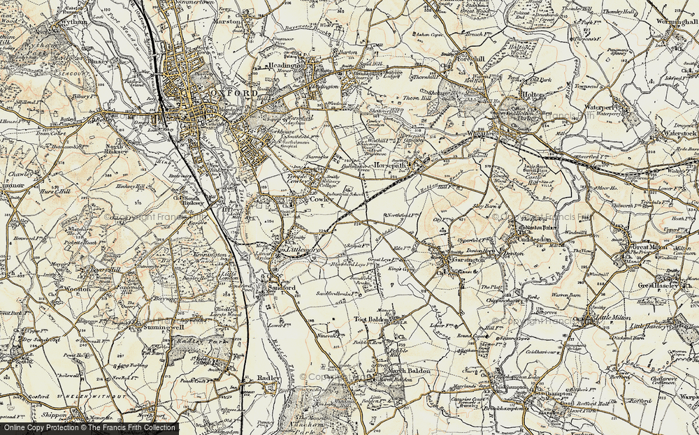Old Map of Blackbird Leys, 1897-1899 in 1897-1899